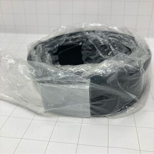 Brand New Men’s 4XL Black Leather Belt with brushed silver buckle